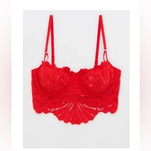 NWT Aerie Vibrant Red Lace Bralette